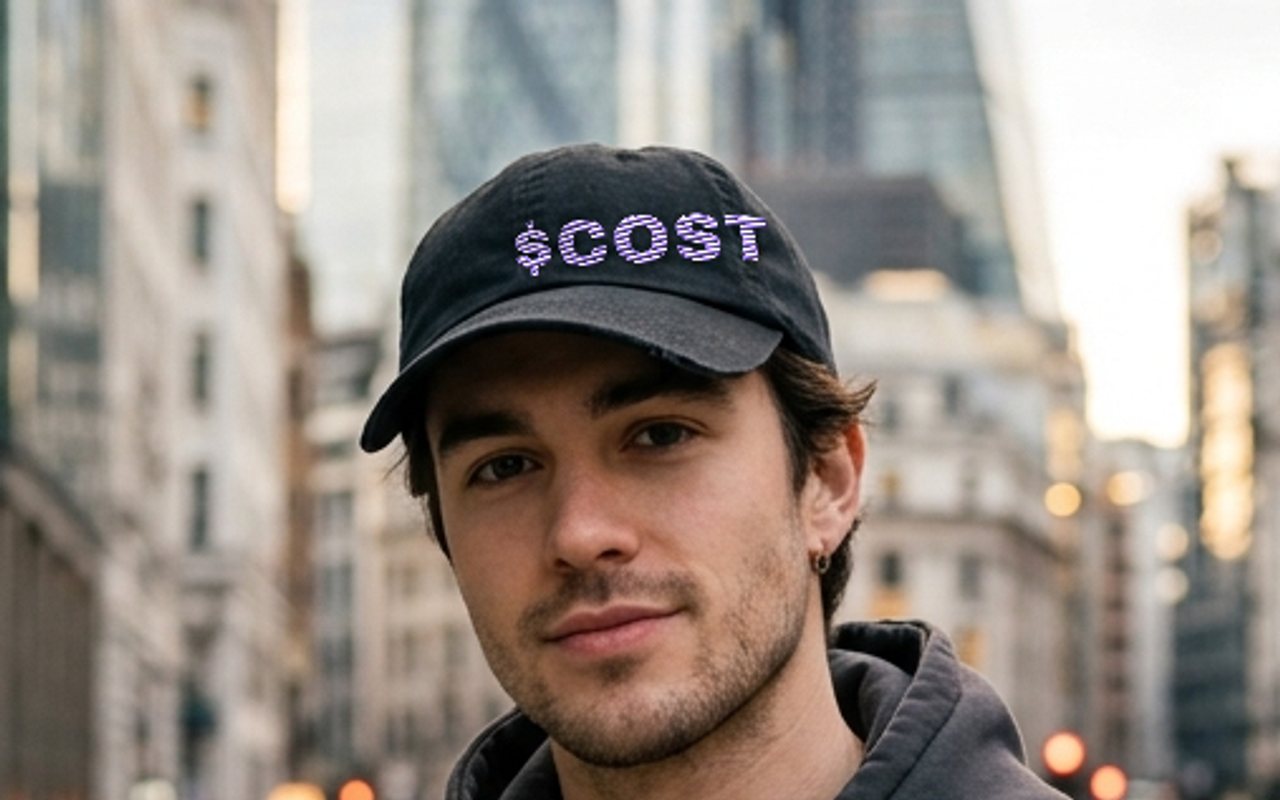 $COST embroidered hat, worn
