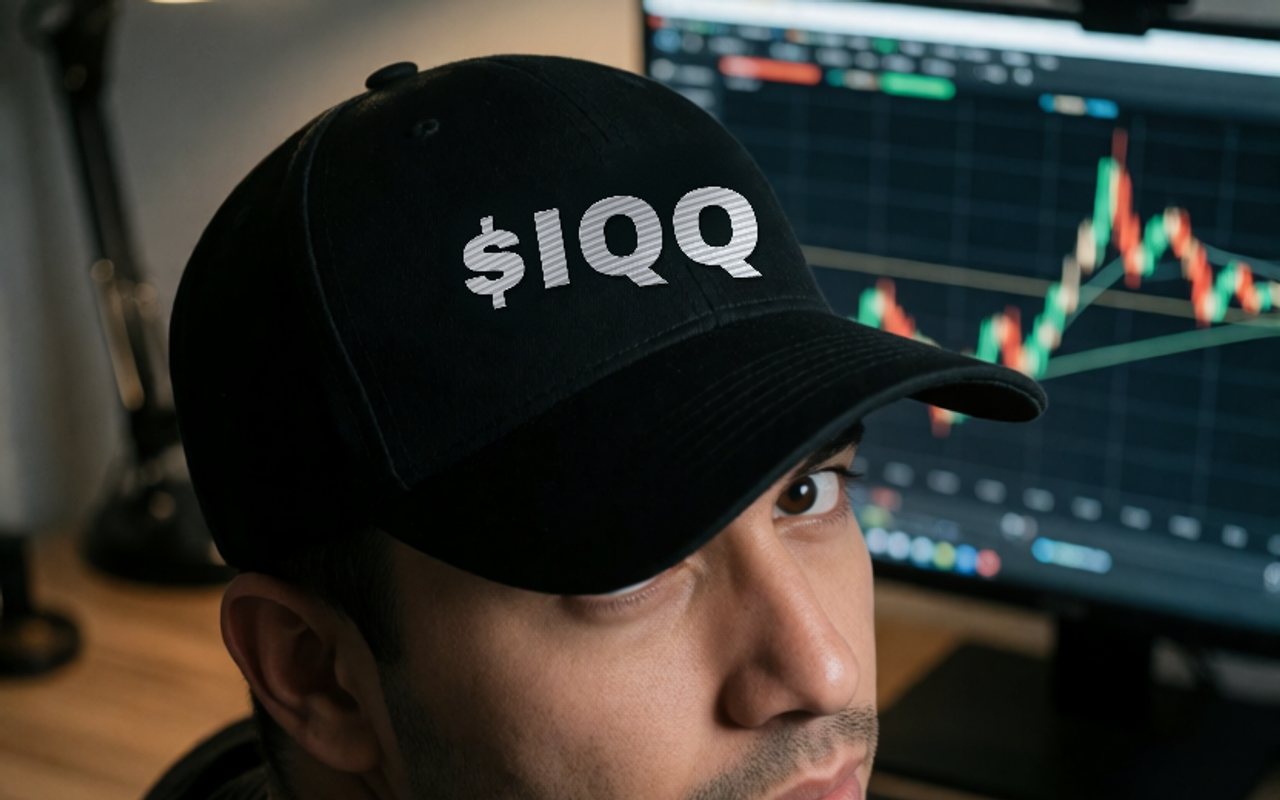 $IQQ embroidered hat, worn