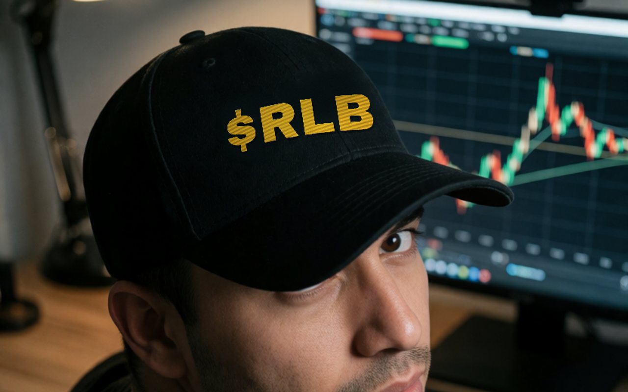 $RLB embroidered hat, worn