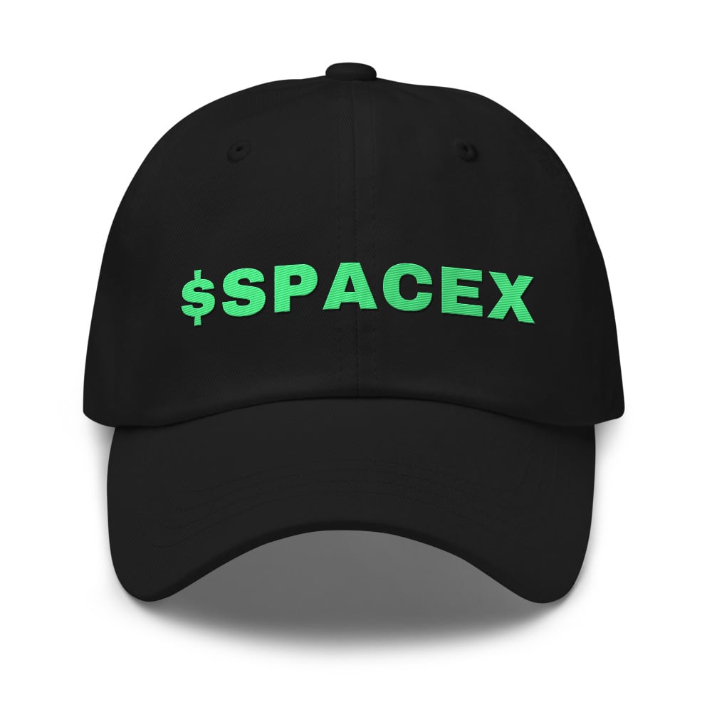 $SPACEX hat in specialty gold thread